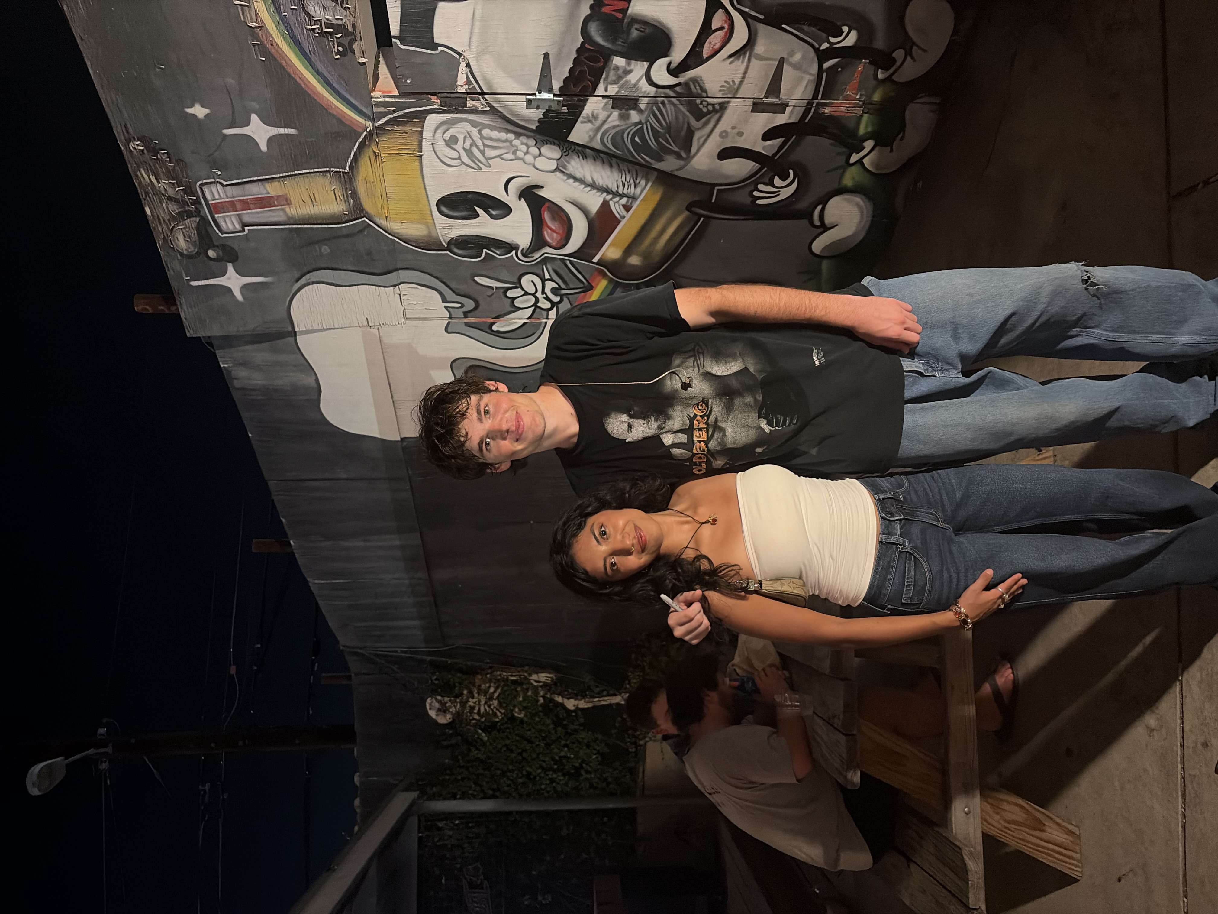 Mayah standing with Jackson Marshall after his concert.