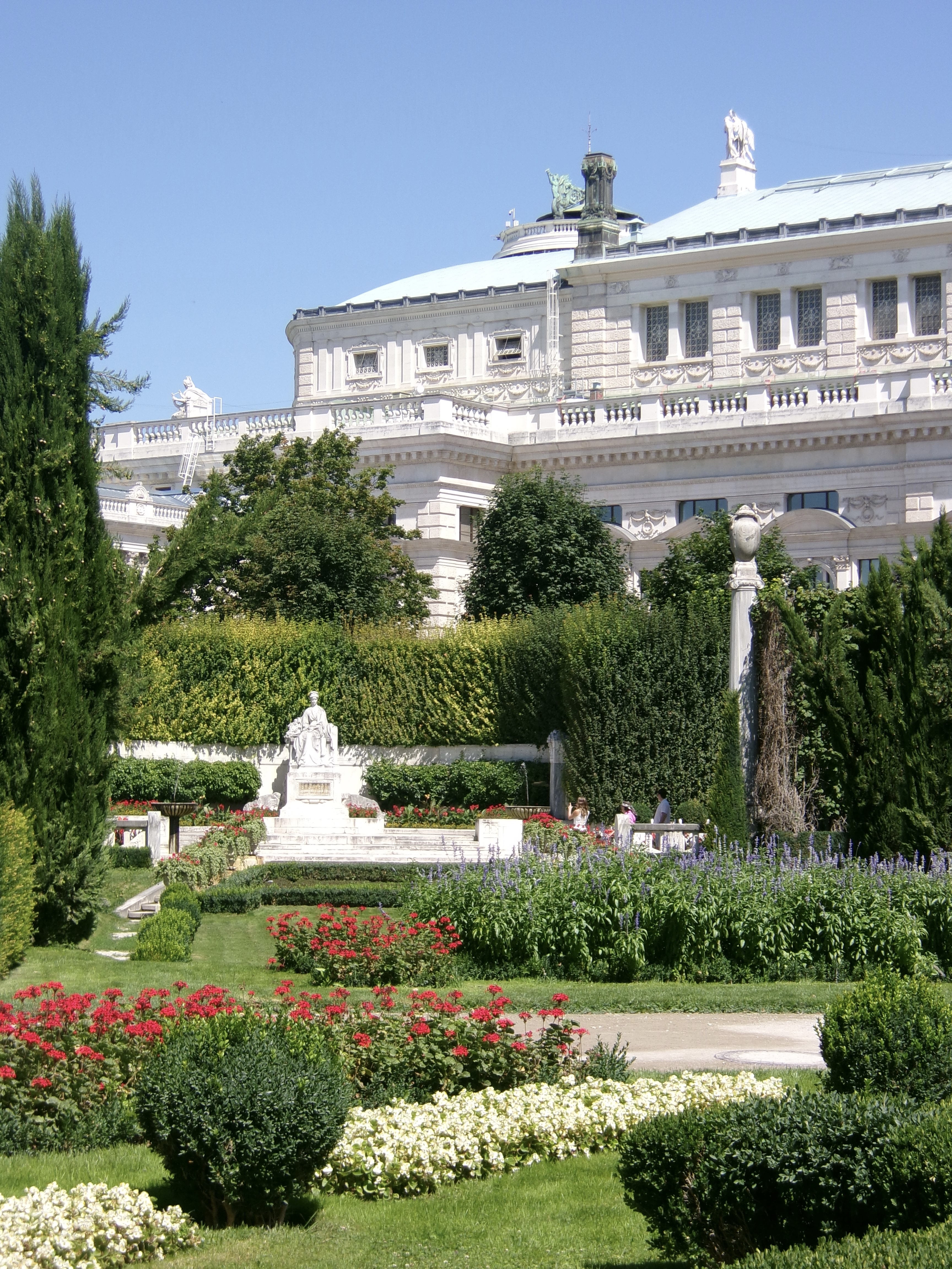 Photo of Empress Elizabeth (sisi) Memorial garden in Vienna, Austria.